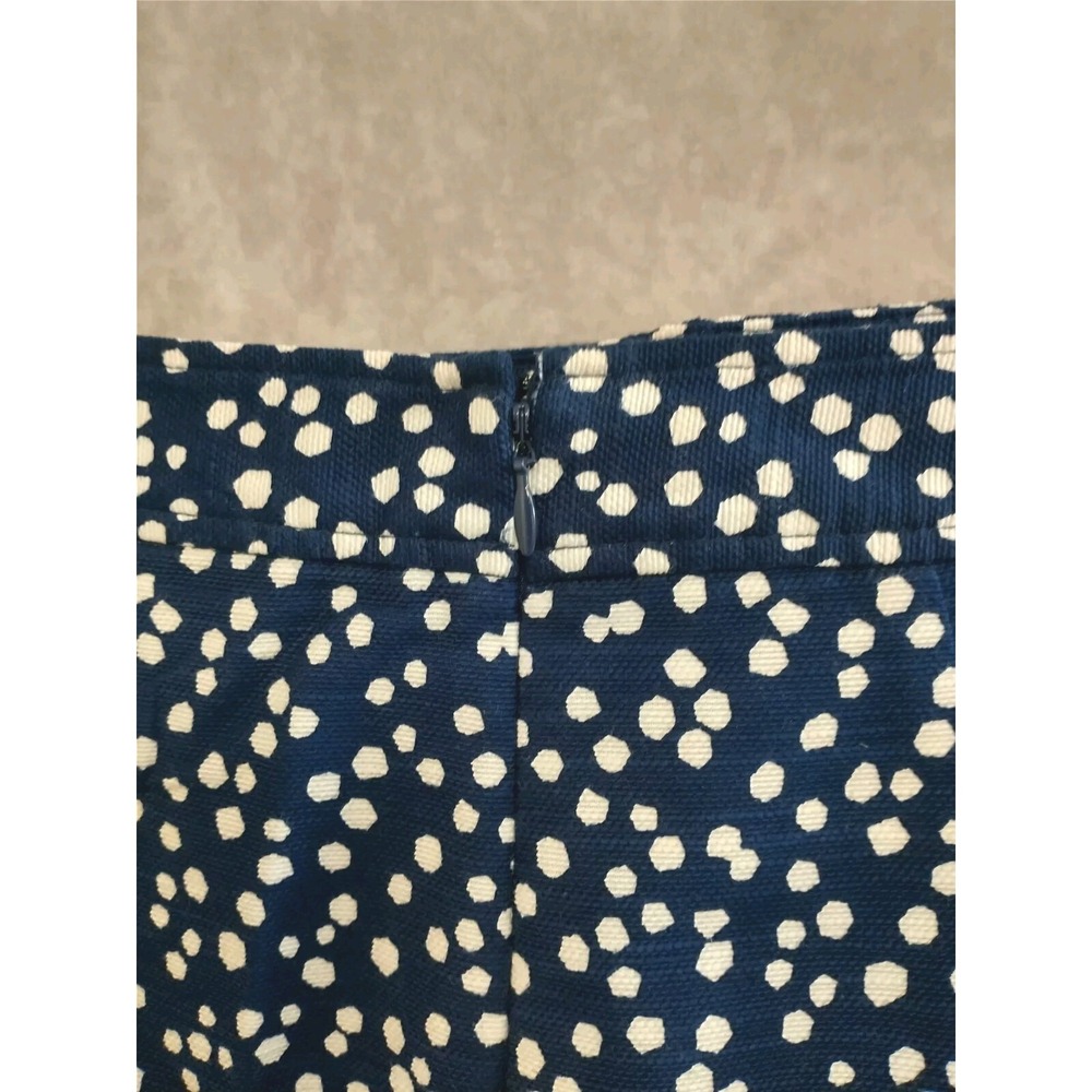 Talbots Pencil Skirt Womens 6P Knee Length Lined Blue Polka Dot Back Zip - Picture 3 of 7
